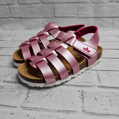 Lico Mädchen Bioline Arvid V Sandale Größe UK 11 Kind Leder Innensohle Rosa Römerstil