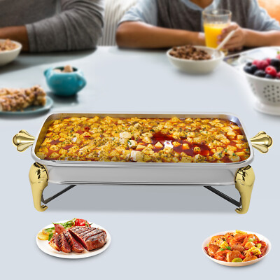 2.9L Chafing Dish Buffet Stainless Steel Chafing Dishes Rectangle Food Warmer