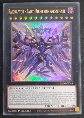 RAIDRAPTOR FALKE AUFSTEIGENDE REBELLION Ultra Rare auf Italienisch PHNI-IT045 YUGIOH