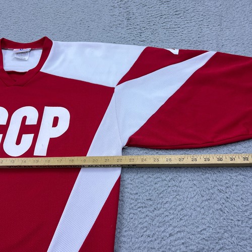Sowjetunion Eishockey Nationalmannschaft CCCP Trump #45 Authentic rot Trikot 38-40 - Bild 7 von 10