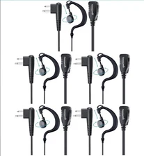 5 PACK  commountain CP200D CLS1410 Earpiece with PTT/Mic for Motorola Walkie Tal