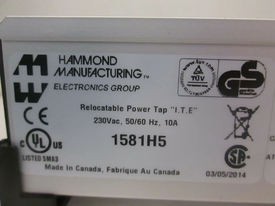 Hammond Manufacturing Power Strip 1581H5, New - Image 2 of 3