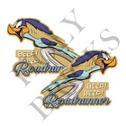 Set of 2 Roadrunner Old School Stickers Hot Rod & US Cars Vintage Stickers V8