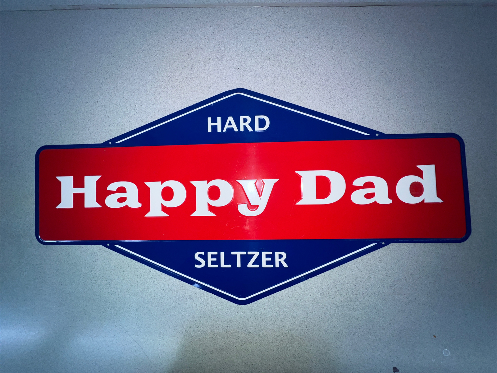 Happy Dad Metal Sign | With Protective Plastic Flim | Decor |LIMITED EDITION