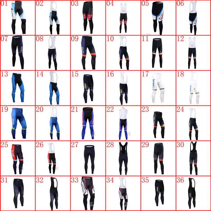 Para hombres Ciclismo Bib Calzas Bicicleta de Montaña Pantalones Largos MTB Bicicleta Pantalones Acolchados en Gel