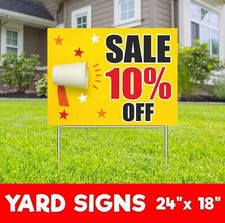 SALE 10 OFF Yard Sign Corrugate Plastic with H-Stakes Lawn Sign Discount Save