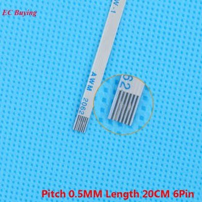 5PCS 6-pin ribbon cable, 200mm, reverse direction, 0.5mm pitch