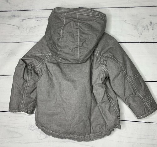 H&M 6-9M Infant Gray Jacket Detachable Hoodie - Picture 4 of 11