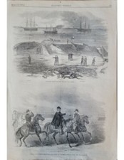 Battle Big Bethel Newport News 1862 Harpers Weekly Civil War Wood Block Print