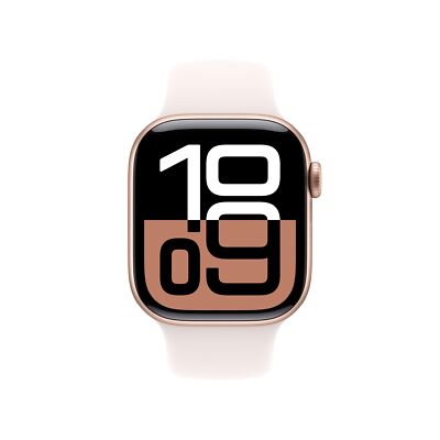 Apple Watch Series 10 LTE 42mm Rose Gold Aluminiumgehäuse mit Light Blush Spo...