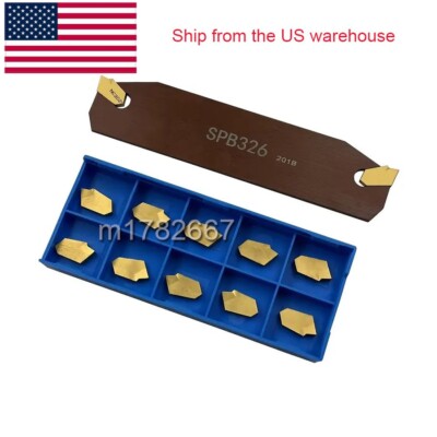 SPB26-3 26mm Parting Grooving Cut-Off Tool Holder w/ 10pcs GTN-3 SP300 Inserts