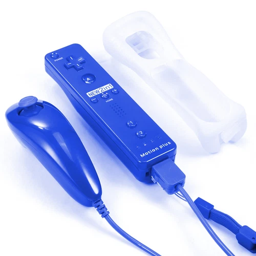 Built in Motion Plus Remote Controller &Nunchuck for Nintendo Wii /Wii U Console