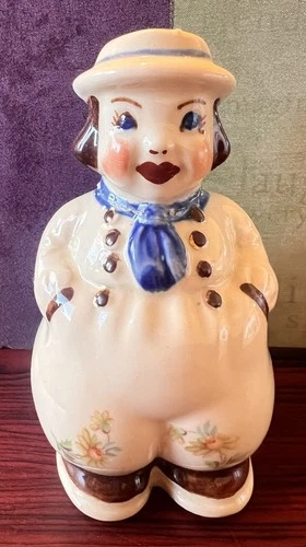 Vintage Shawnee Pottery Happy Dutch Boy 1940's Shaker Jack