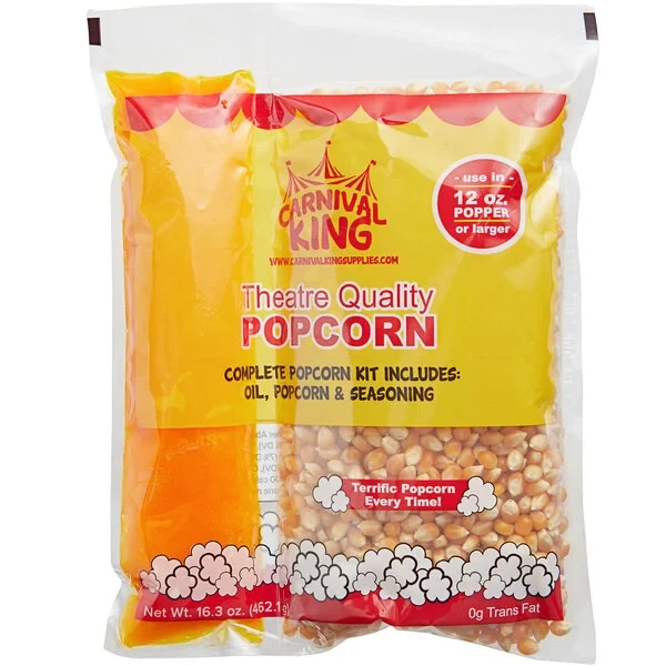Carnival King All-In-One Popcorn Kit for 12 oz. to 14 oz. Popper - 24/Case