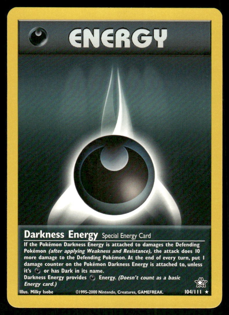 Pokemon Tcg Darkness Energy #104 Pokemon Neo Genesis LP