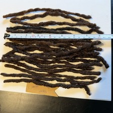 Human dreadlocks strands 20 Pieces 7 -8 Long Assorted Natural Black/Brown