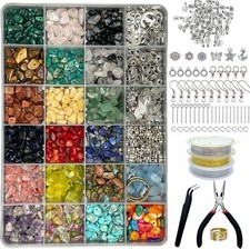 Xmada Jewelry Making Supplies Kit - 1587 PCS Beads, Crystal Multicolor