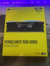 CORSAIR VENGEANCE RGB DDR5 RAM 32GB (2x16GB) 6400MHz 1.35V Intel XMP (Black)