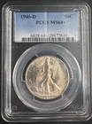 1946-D Walking Liberty Half Dollar PCGS MS64+ Silver 50C Denver Mint