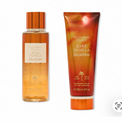 Victoria's Secret Bare Vanilla Fragrance Mist & Lotion Set for Women