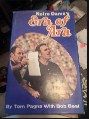 Notre Dame's Era of Ara by Tom Pagna & Bob Best Hardcover Football History