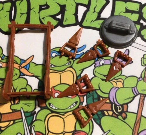 TMNT  Vintage Accessories Weapons Parts 7 Piece Lot Playmates Toys 982Q C7