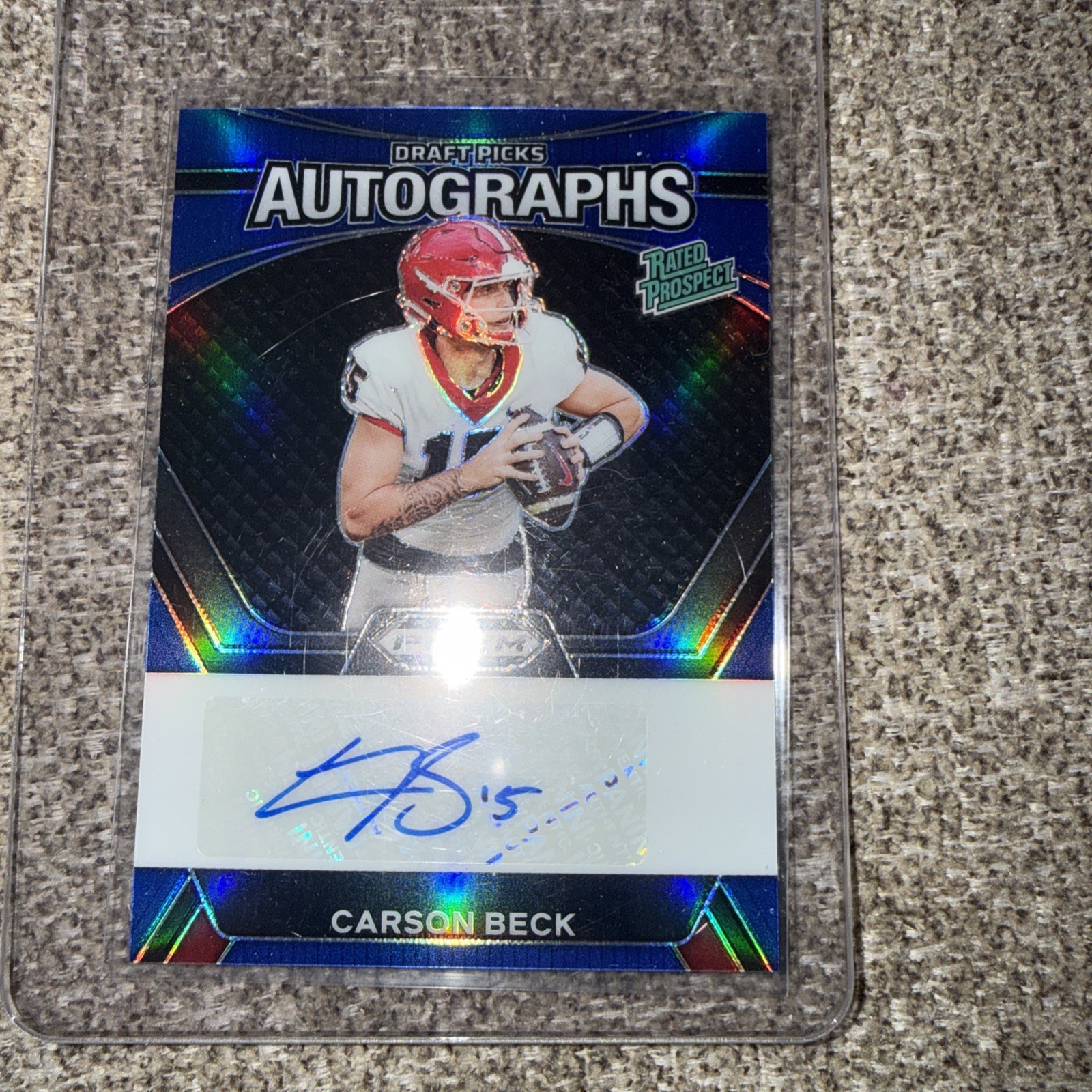 2024 Panini Prizm Draft Picks - Draft Autographs Carson Beck Blue Prizm /149