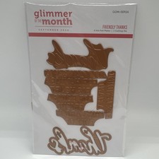 Spellbinders Friendly Thanks Glimmer of the Month Sept 24 Hot Foil Plate Die Set