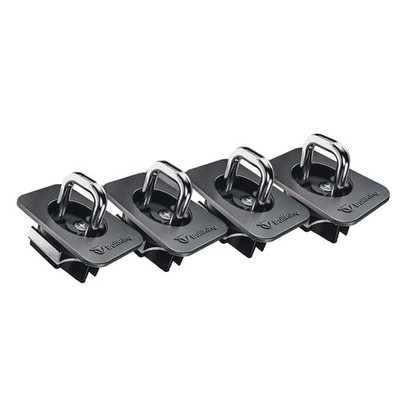BullRing Retractable Truck Bed Tie Down Anchors   4-Pack, Flush Fit for Cente...