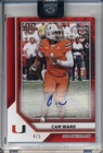 2025 Topps Industry Conference Bowman U Cam Ward /5 Red Auto Miami Hurricanes