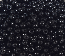 Czech Glass Seed Beads Size 8/0 " BLACK" 50 Grams