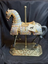 Carmel C-1900s Jeweled Knights Carousel Horse Statue 16"
