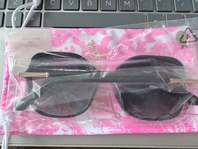 New Lilly Pulitzer Norah Polarized Sunglasses Black 55-17  display picture 3