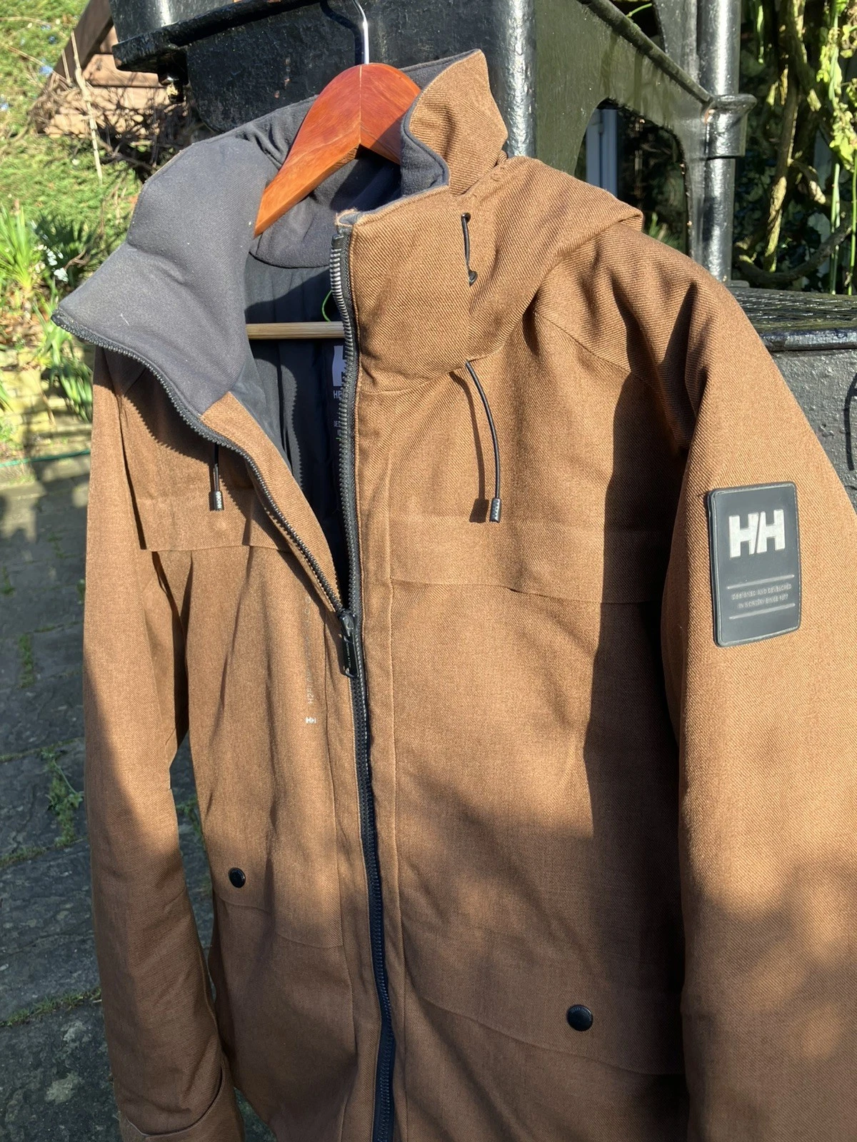 Helly Hanson Ski Snow Board Jacket H2-Flow Size-M Brown