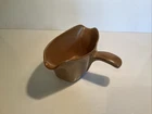 Vintage Frankoma Pottery 6S Brown Double Spout Gravy Boat with Handle