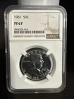1961 PROOF FRANKLIN HALF DOLLAR NGC PF67