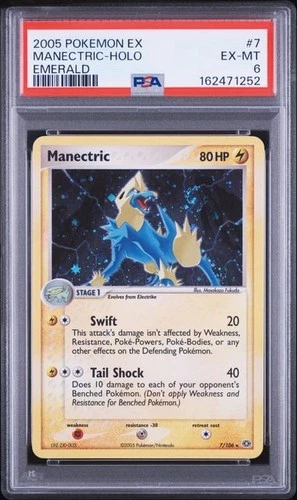2005 Pokemon EX Emerald Manectric Holo #7/106 PSA 6