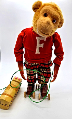Vintage 1960s Alps Frankie the Roller Skating Monkey (Not tested)