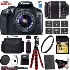 Canon EOS Rebel T6 DSLR Camera with 18-55mm is II Lens  Flexible Tripod  UV...
