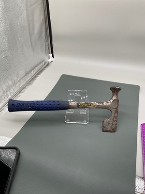 East wing Roofing Shingler's Hammer Blue Rubber Grip Nail Puller Used