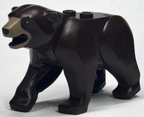 LEGO - City Forest Police Robbers Hideout Dark Brown Bear Figure 4438