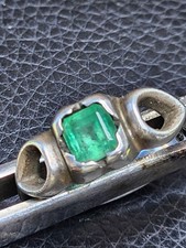 925 Sterling Silver Ring Natural Emerald