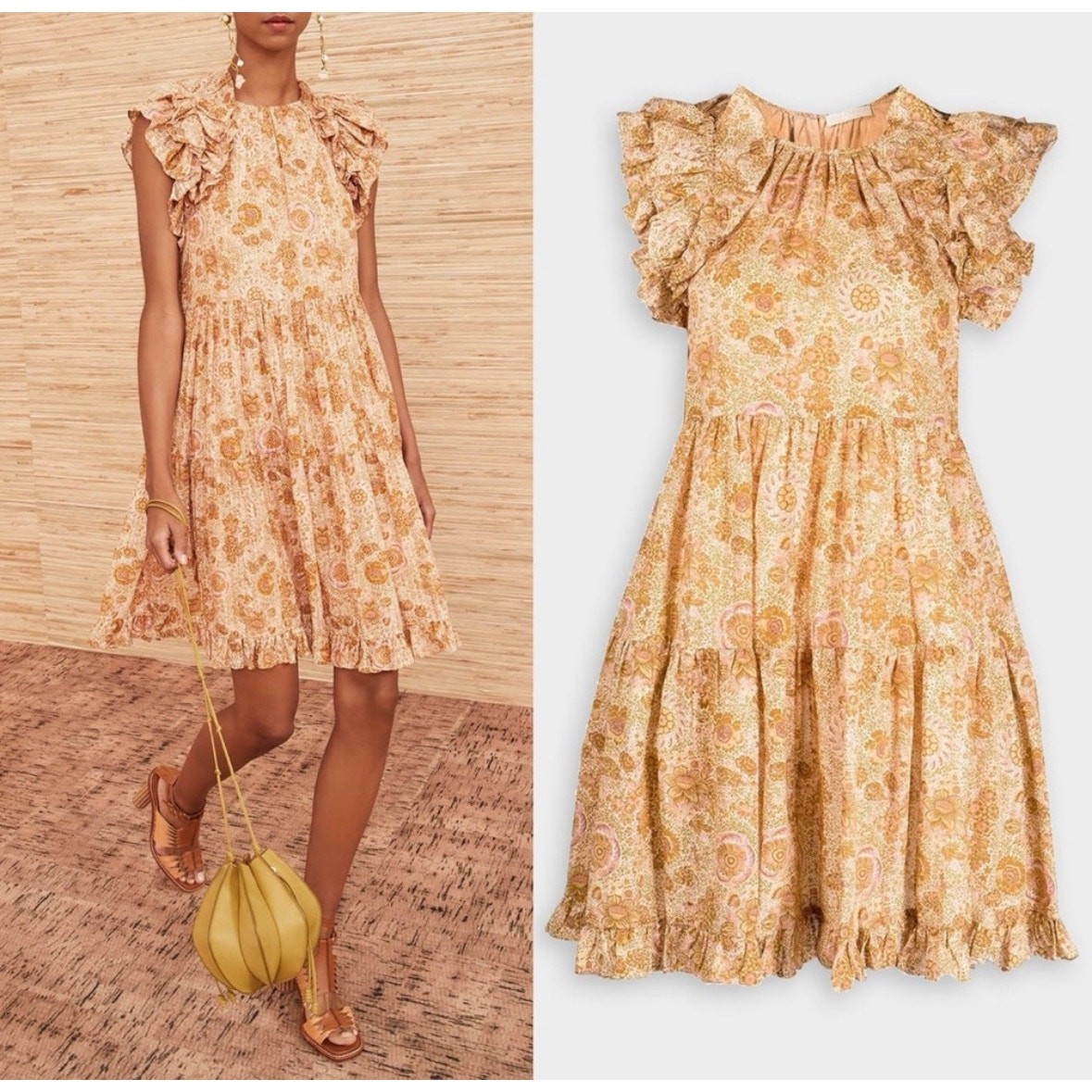 Ulla Johnson Adele Flutter Sleeve Mini Dress Wome… - image 1