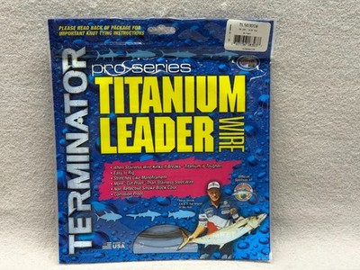 Terminator Titanium Leader Wire,  TL5030SW, 30 ft, .018 dia., 50 lb test