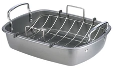 Roshco Non Stick Roaster Turkey Roasting Pan with Rack New Partially In Box