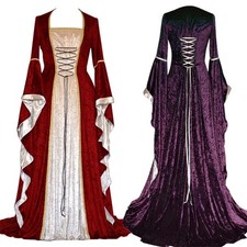 Medieval Renaissance Velvet Gown Queen Costume Ren Faire Dress