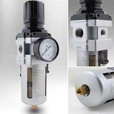 Druckluft Wartungseinheit 1/2 Druckminderer Wasserabscheider Öler Filter BITUXX
