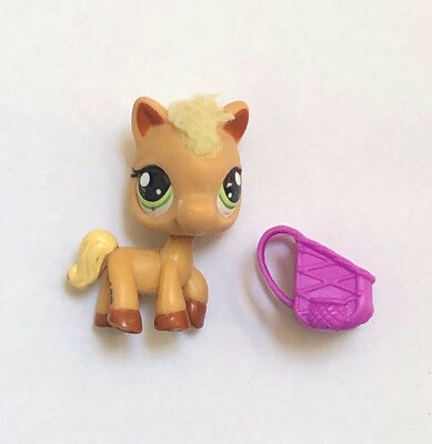 Littlest Pet Shop Lps #2417 Furry Yellow Horse Fuzzy Accessory