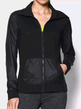 Under Armour Women's Black Lightweight Studio Essential Full Zip Jacket Size M