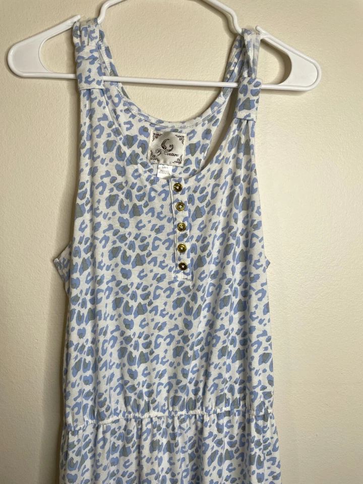 PJ Couture женщин один ПК пижамы бак Детский комбинезон размер большой синий белый животное печати - Изображение 2 из 4